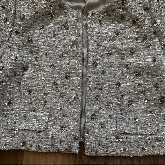 ZARA ZW NWT XL Collection Sequin Silver Jacket
Great for the Holidays &NYE - Picture 5 of 16